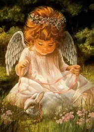 Puzzle Diamantový obraz: Anjelik 30x40cm