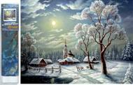 Puzzle Diamant painting: Snowy winter landscape 30x40cm