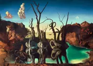 Puzzle Salvador Dalí: Slony odrážajúce labute