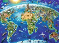 Puzzle Harta monumentelor lumii