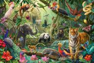 Puzzle Šarene divlje životinje u džungli