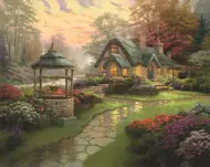 Puzzle Thomas Kinkade: Dom so studňou