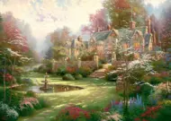 Puzzle Thomas Kinkade: Záhrady v Spring Gate