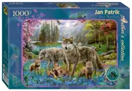 Puzzle Ján Patrik Krásný: Rodina vlkov