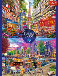 Puzzle 2x500 Európske hlavné mestá