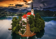 Puzzle Premium Plus Photo Odyssey: jazero Bled, Slovinsko