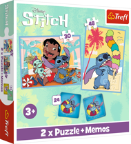 Puzzle 2v1 Happy Lilo a Stitch + pexeso