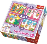 Puzzle 4v1 Veselé lamy