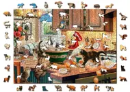 Puzzle Steve Read: Mačky v kuchyni- dřevěné