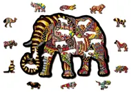 Puzzle Kúzelný slon - drevené