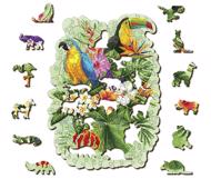 Puzzle Trópusi madarak - Fából 