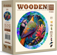Puzzle Farebný vtáčik - drevené