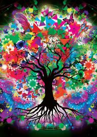 Puzzle árbol colorido