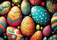 Puzzle Mintás húsvéti tojások