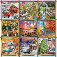 Puzzle Sezónne námestie Nine Square