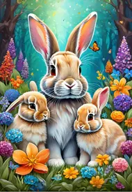 Puzzle Spring Bunnies