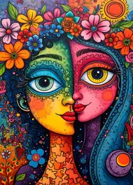 Puzzle Barevné duo
