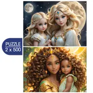 Puzzle 2x500 The Moon and the Sun - Mother and Daughter Collection