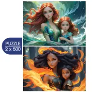 Puzzle 2x500 Water and Fire - Mother and Daughter Collection