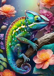 Puzzle Colorful Chameleon