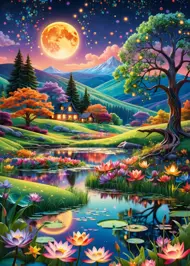 Puzzle Full Moon Night