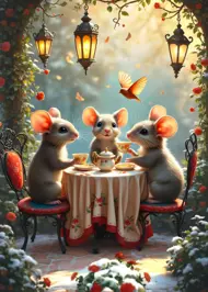 Puzzle Souris de l'heure du thé