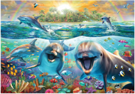 Puzzle Laughing Dolphins