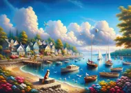 Puzzle Poškozený obal Dedina radostných plachiet