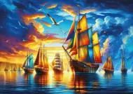 Puzzle Přístav barevných plachet