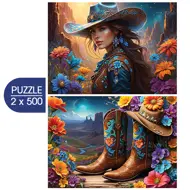Puzzle Collezione Far West: Cowgirl e stivali