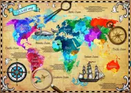 Puzzle Colorful World Map