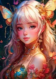 Puzzle Butterfly Girl
