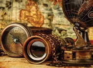 Puzzle Vintage compass and binoculars
