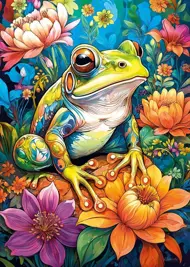 Puzzle Flower Power Frog