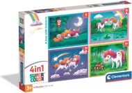 Puzzle Jednorožci 4v1
