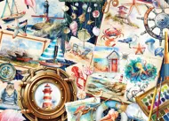 Puzzle Skicár na morskom pobreží