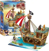 Puzzle 3D-Puzzle Pirátská loď s pokladom