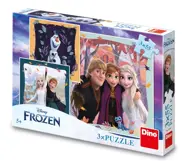 Puzzle 3x55 Frozen: Radostná jeseň