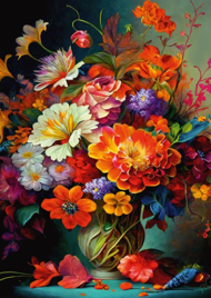 Puzzle Blumen in einer Vase