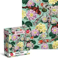 Puzzle Botanika: Kvety Lotus a ryby