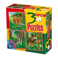Puzzle 3v1 Animali selvatici