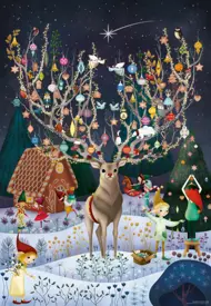 Puzzle Rudolf czerwononosy renifer
