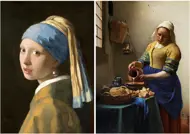 Puzzle 2x1000 Vermeer: Dievča s perlovou náušnicou + Dojička
