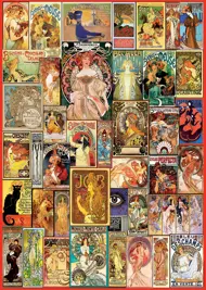 Puzzle Κατεστραμμένο κουτί - έκπτωση Art Nouveau Poster Collage