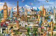 Puzzle Símbolos de Europa MINI