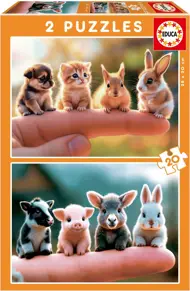 Puzzle 2x20 Bébés animaux