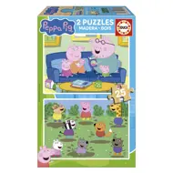 Puzzle 2x25 Prasiatko Peppa