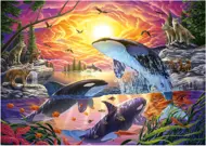 Puzzle Orcas y lobos