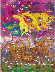 Puzzle Sérült doboz Mordillo: Mentsd meg a hajót!