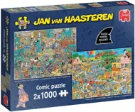 Puzzle Damaged box 2x1000 Jan Van Haasteren The Music Shop + Holiday Jitters